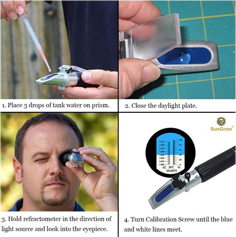 refractometer reading for saltwater aquarium|water salinity tester.